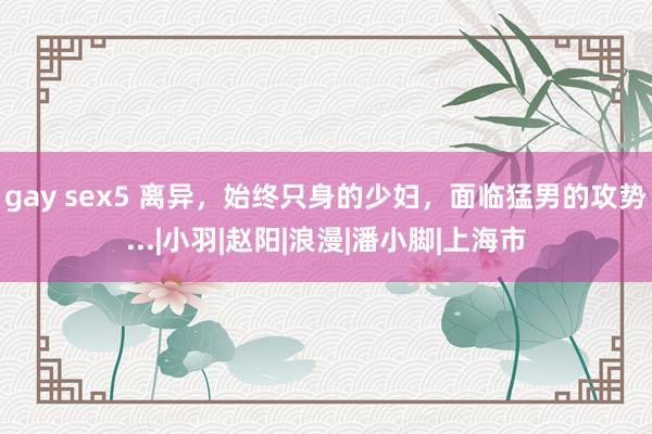 gay sex5 离异，始终只身的少妇，面临猛男的攻势...|小羽|赵阳|浪漫|潘小脚|上海市