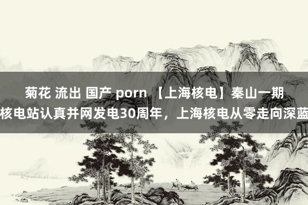 菊花 流出 国产 porn 【上海核电】秦山一期核电站认真并网发电30周年，上海核电从零走向深蓝